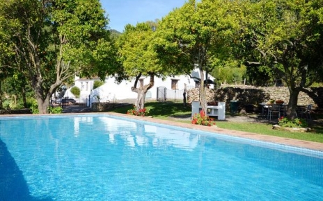 Zona de piscina y jardín